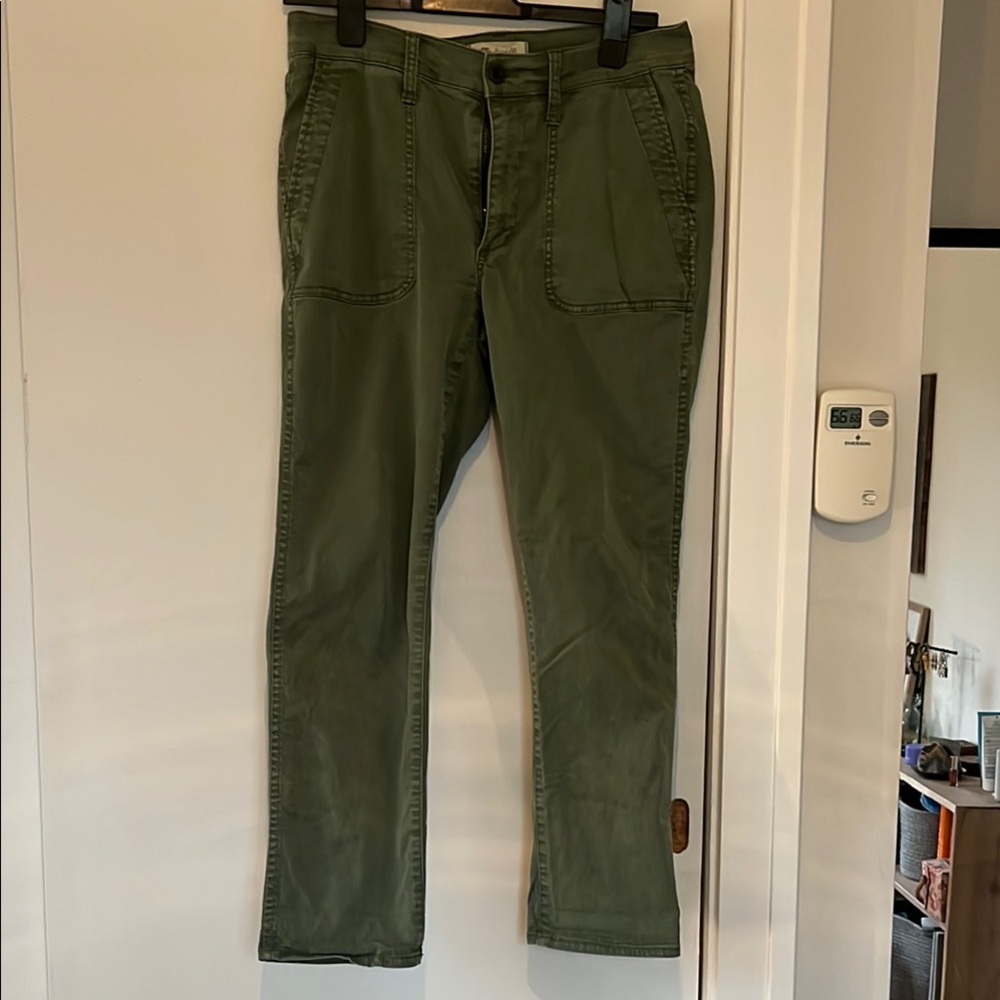Madewell Green Straight Leg Pants
